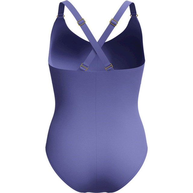 Speedo eco v neck 1p blu wedstrijd badpak dames combi 068187_241-42 large