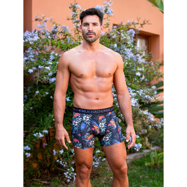 Muchachomalo Heren 2-pack boxershorts cotton modal PARROT1010-01 large Muchachomalo Heren 2-pack boxershorts cotton modal PARROT1010-01 large