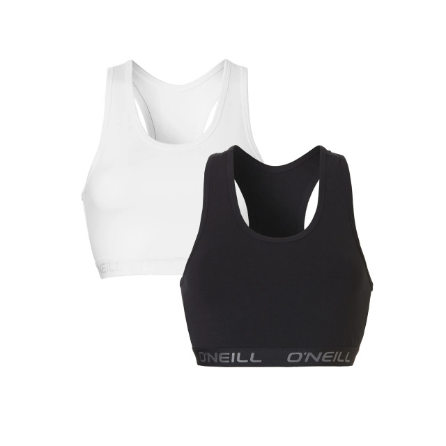 O'Neill Dames short top 2-pack wit/zwart 809001-4P-ZWART/WIT large