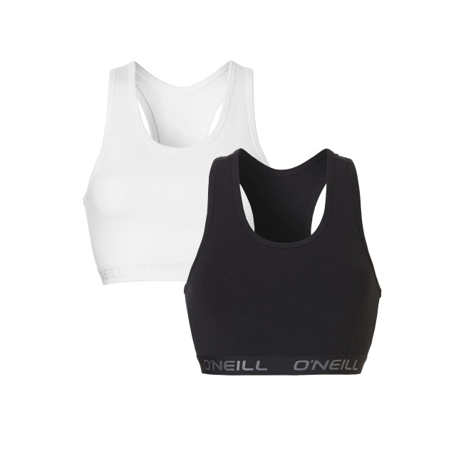 O'Neill Dames short top 2-pack wit/zwart 809001-4P-ZWART/WIT large