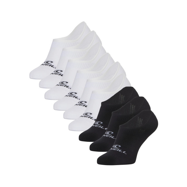 O'Neill Heren / dames footies sokken no show 9-pack wit/zwart 710003-9P-WIT-ZWART-39 large