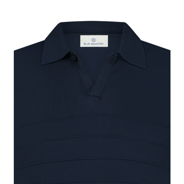 Blue Industry De knitted v-hals polo | KBIS25-M7 large