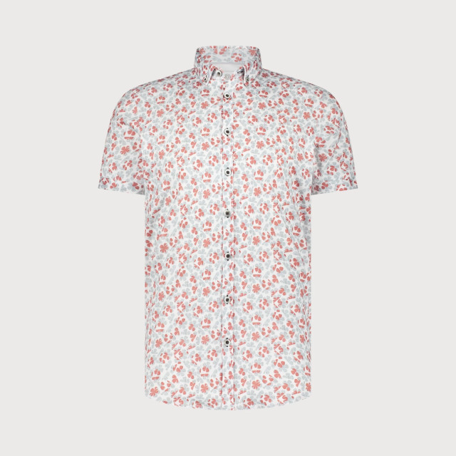 Blue Industry Het korte mouwen overhemd met bloemenprint | 5127.51-PINK large