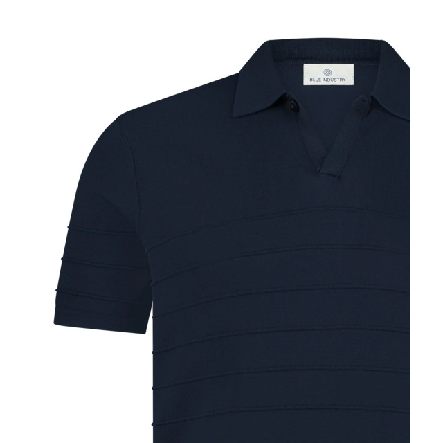 Blue Industry De knitted v-hals polo | KBIS25-M7 large