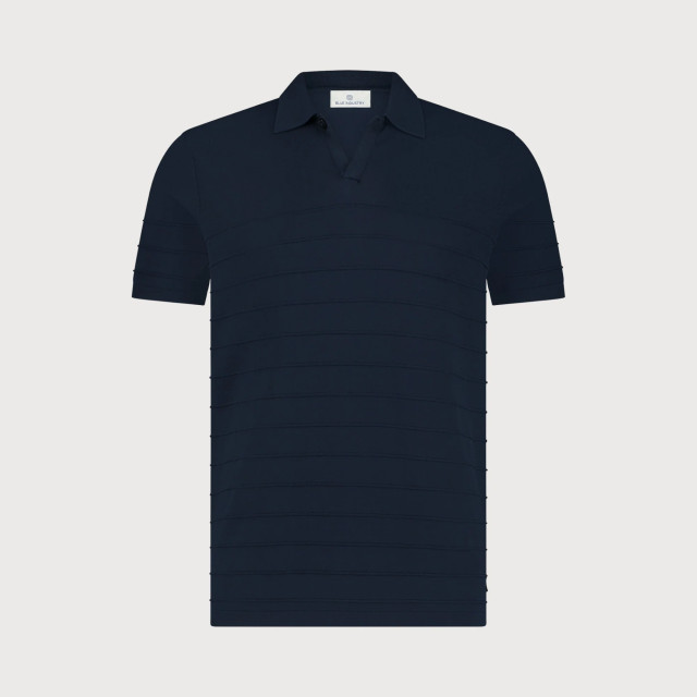 Blue Industry De knitted v-hals polo | KBIS25-M7 large