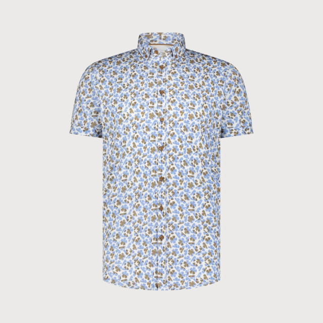Blue Industry Het korte mouwen overhemd met bloemenprint | 5127.51-BLUE large