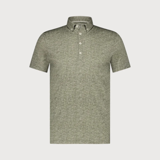 Blue Industry Polokraag korte mouw overhemd | 4131.41-ARMY large