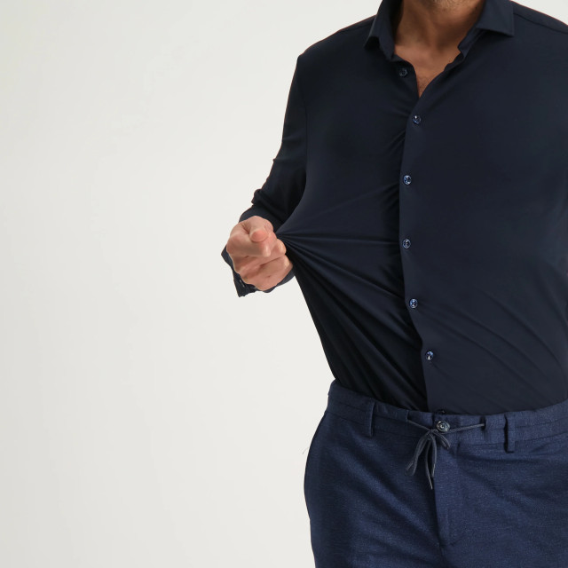 Blue Industry Lounge jersey overhemd | 2191.22-NAVY large