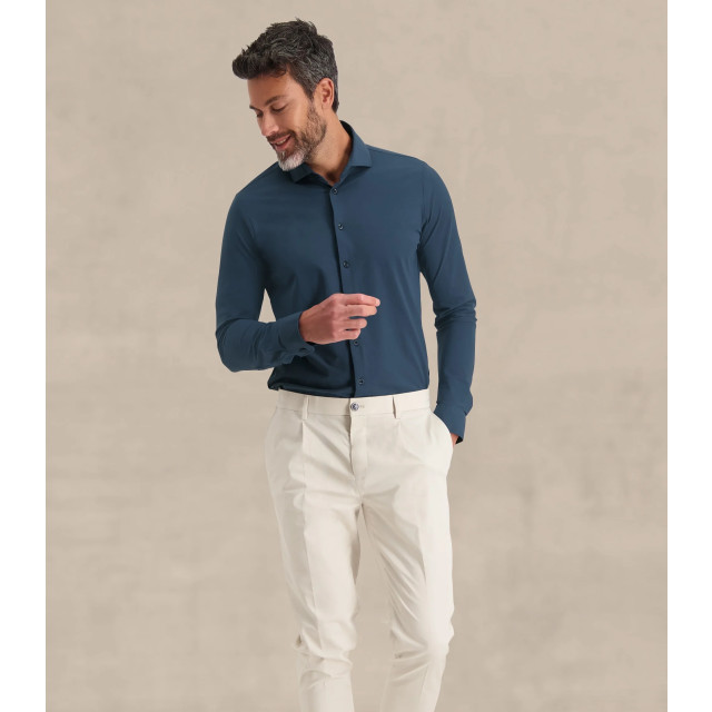 Blue Industry Lounge jersey overhemd | 2191.22-DENIM large