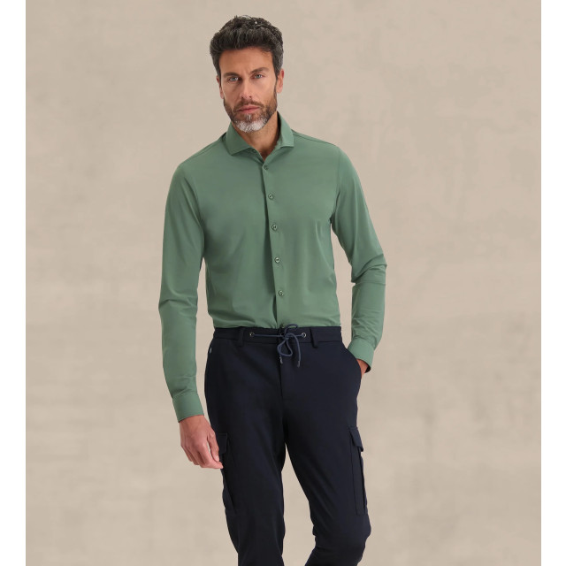 Blue Industry Lounge jersey overhemd | 2191.22-OLIVE large