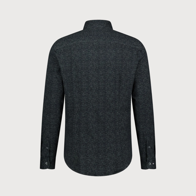 Blue Industry Melange effect overhemd | 4217.42-BLACK large