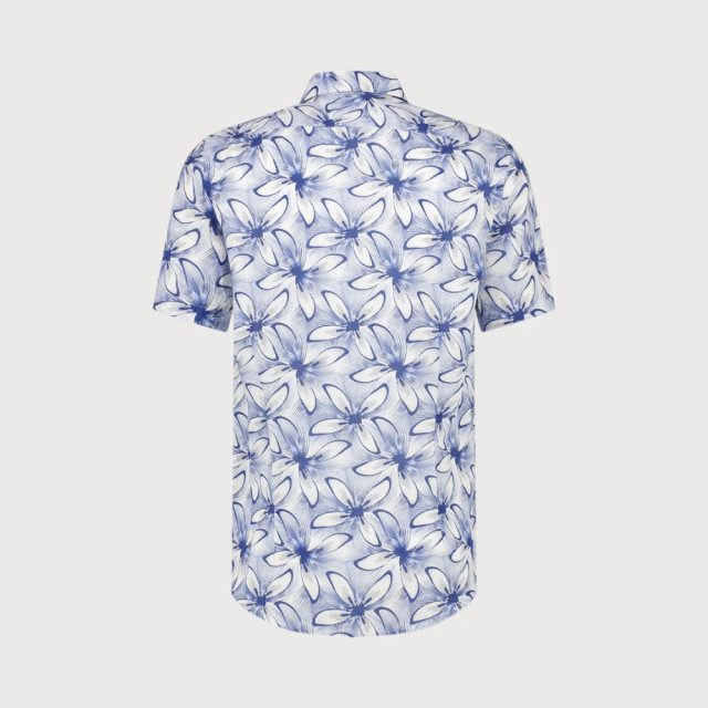 Blue Industry Cotton linnen overhemd korte mouw | 4135.41-KOBALT large