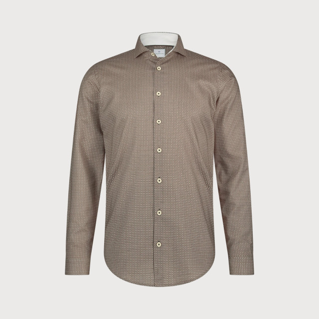 Blue Industry Luxe overhemd met mini dessin | 4211.42-BROWN large