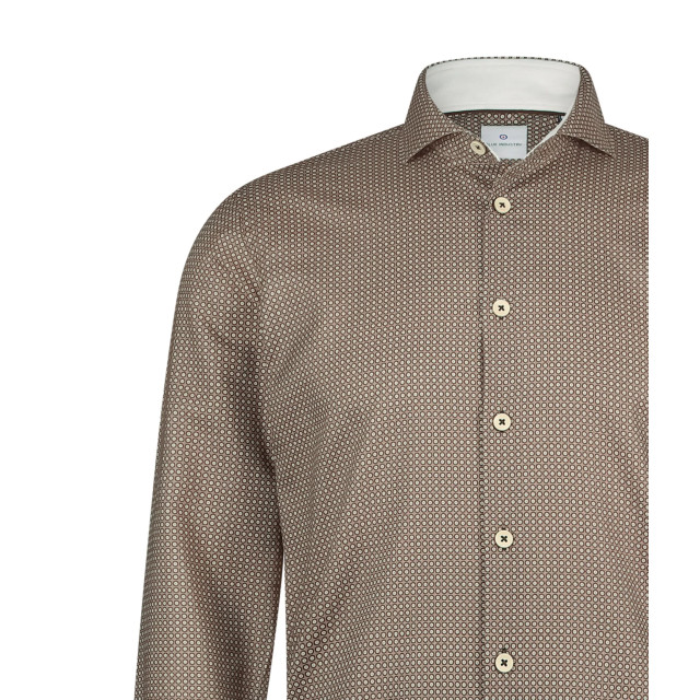 Blue Industry Luxe overhemd met mini dessin | 4211.42-BROWN large
