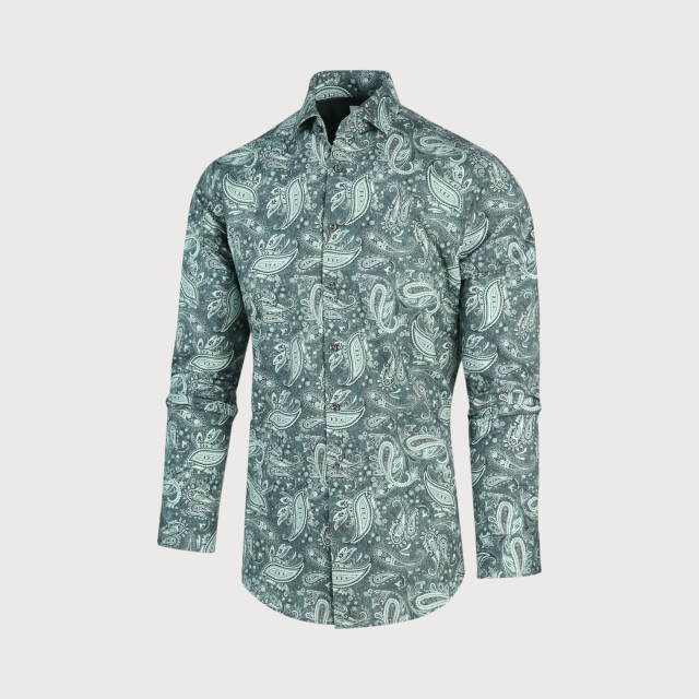 Blue Industry Groen paisley print overhemd | 2165.22-GREEN large