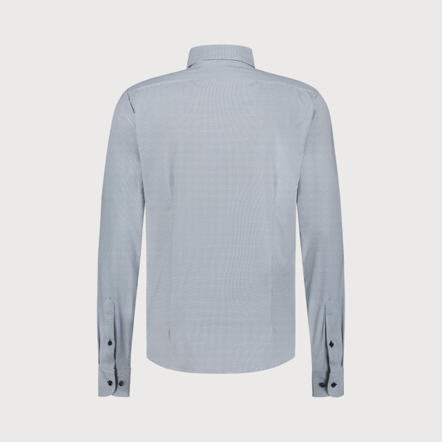 Blue Industry Het contrast microprint overhemd | 5101.51-INDIGO large