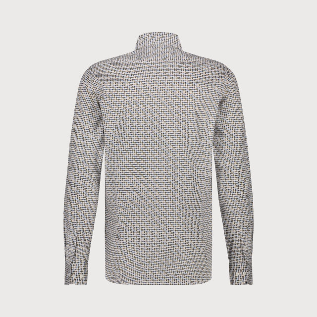 Blue Industry Het retro print overhemd | 5118.51-SAND large
