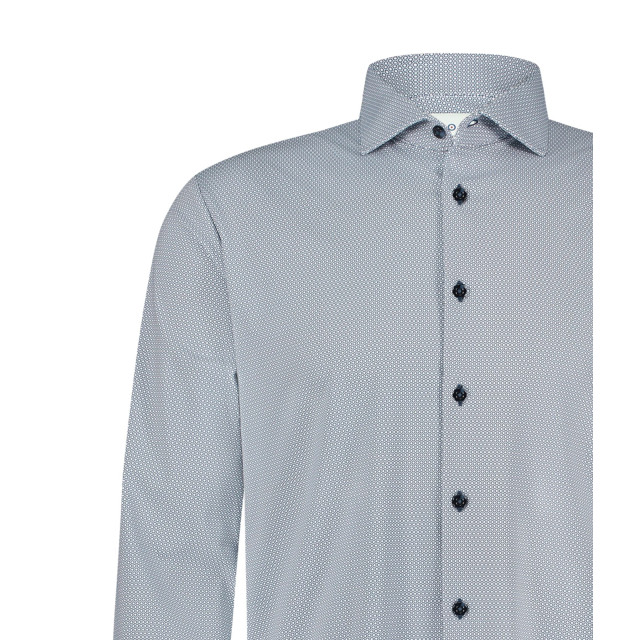 Blue Industry Het contrast microprint overhemd | 5101.51-INDIGO large