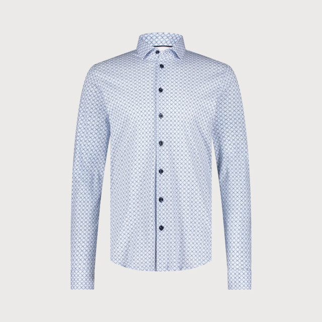 Blue Industry Het geometrische print overhemd | 5108.51-BLUE large