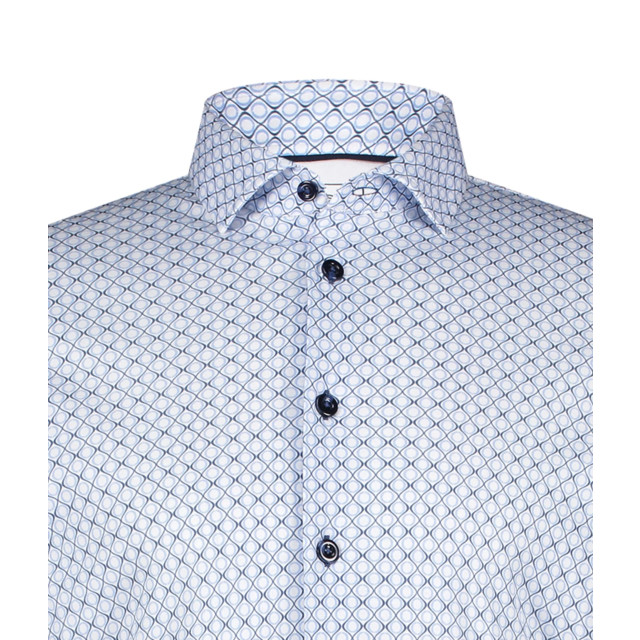 Blue Industry Het geometrische print overhemd | 5108.51-BLUE large