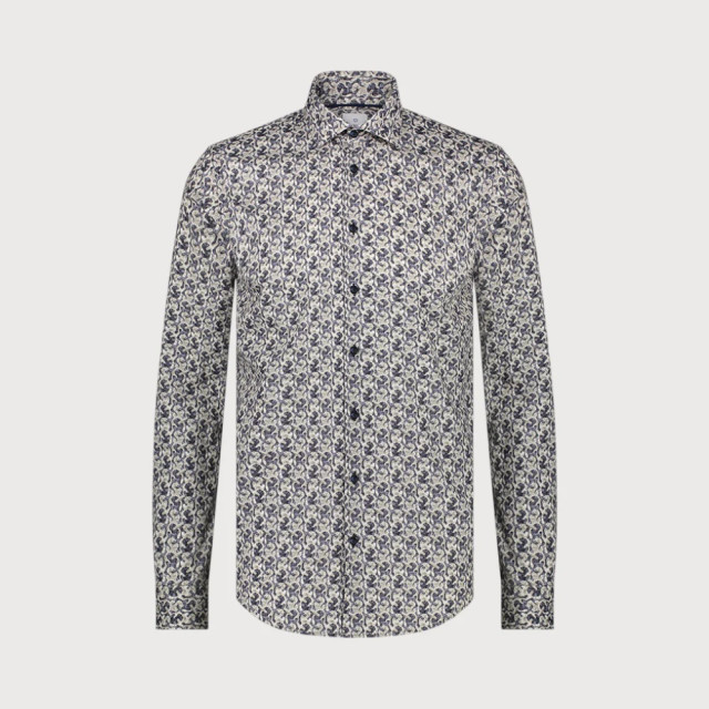 Blue Industry Katoenen print overhemd | 3118.32-NAVY large