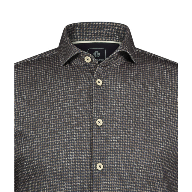Blue Industry Mini-ruit overhemd | 4223.42-BROWN large