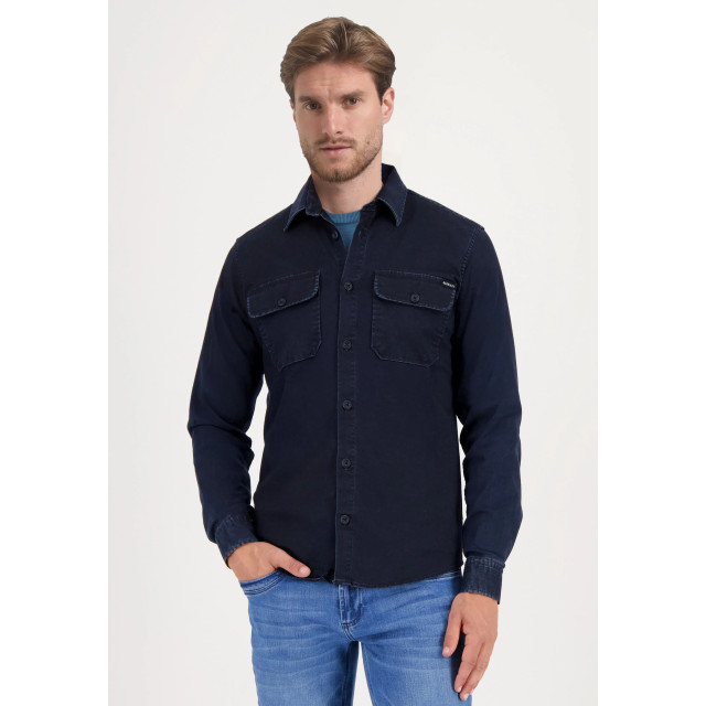 Gabbiano Heren overshirt 335238 901 navy denim Gabbiano Overhemd 335238 901NavyDenim large