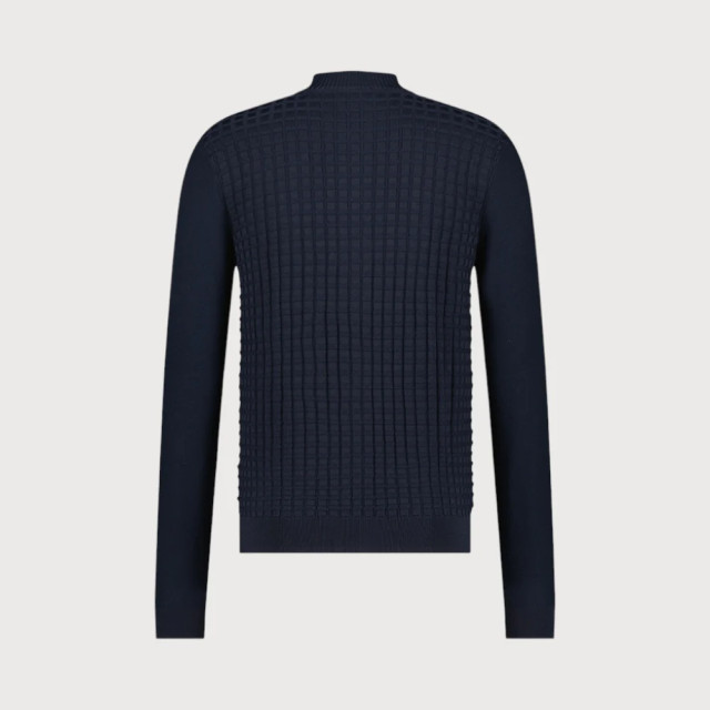 Blue Industry Structuur gebreid rits vest | KBIW23-M3 large