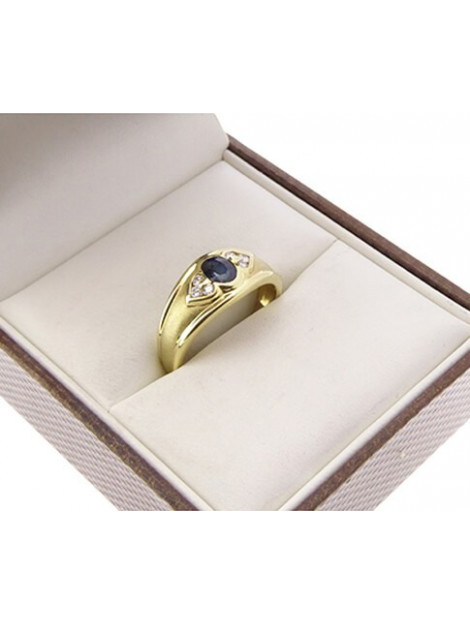 Christian Gouden ring met saffier en diamant 634F5-0077SJC large