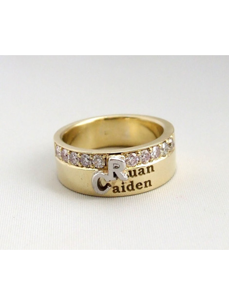 Atelier Christian Gouden ring speciaal met eigen initialen 89C4S3-3996PM large