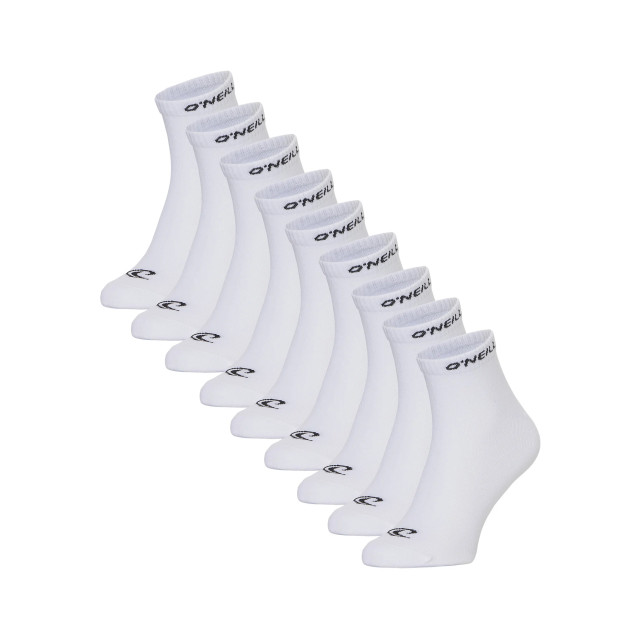 O'Neill Heren / dames enkelsokken quarter sokken 9-pack 750003-9P-WIT large