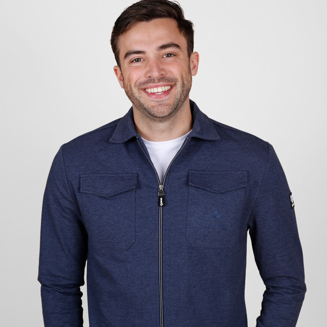 Q1905 Overshirt hattem donker melange QM2343340-670-1 large
