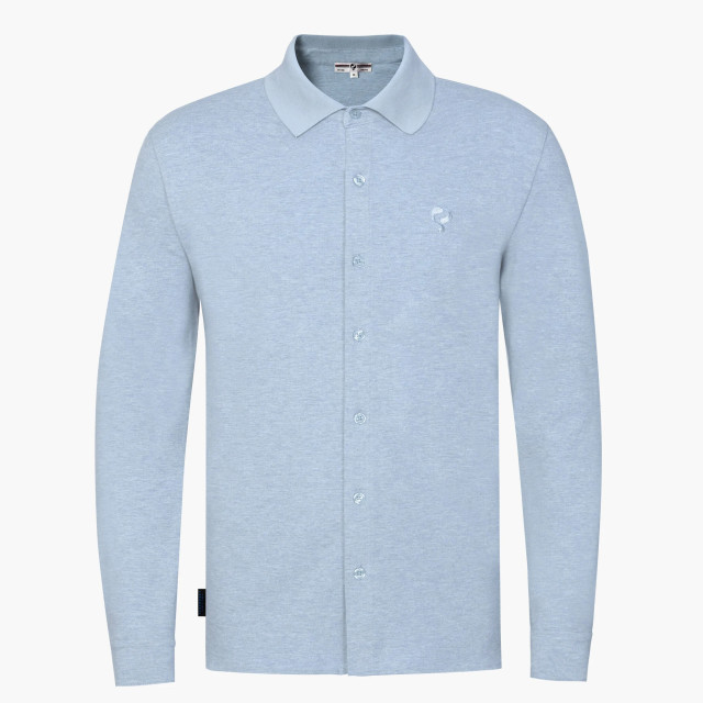 Q1905 Overhemd putten – mist melange QM2653635-672-1 large