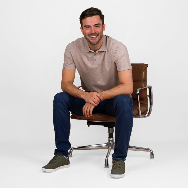 Q1905 Polo shirt willemsdorp zand melange QM2653935-842-1 large