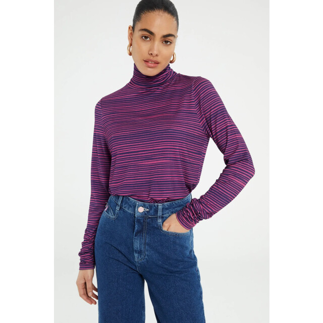 Fabienne Chapot 150-top-aw23 8712-7613-str jade top eggplant/cheeky cher 150-TOP-AW23 8712-7613-STR large