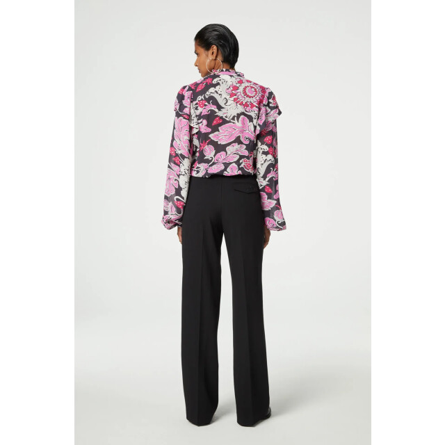 Fabienne Chapot 22-bls-aw23 9509-7317-alf bibi long sleeve blouse antra/bubble gum pin 22-BLS-AW23 9509-7317-ALF large