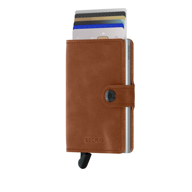 Secrid Mv miniwallet vintage cognac silver MV-Cognac silver large