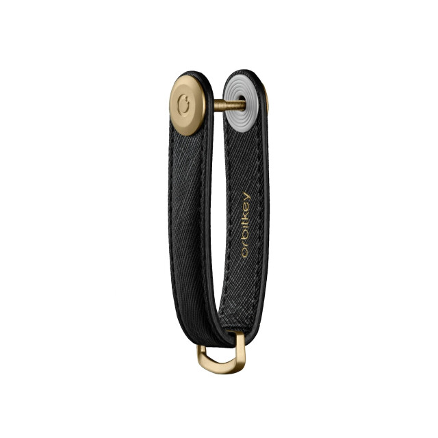 Orbitkey 2.0 saffiano leather liquorice black SFLO-2-LBBKYG large