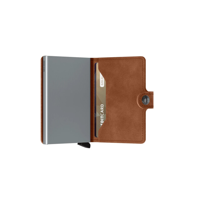 Secrid Mv miniwallet vintage cognac silver MV-Cognac silver large