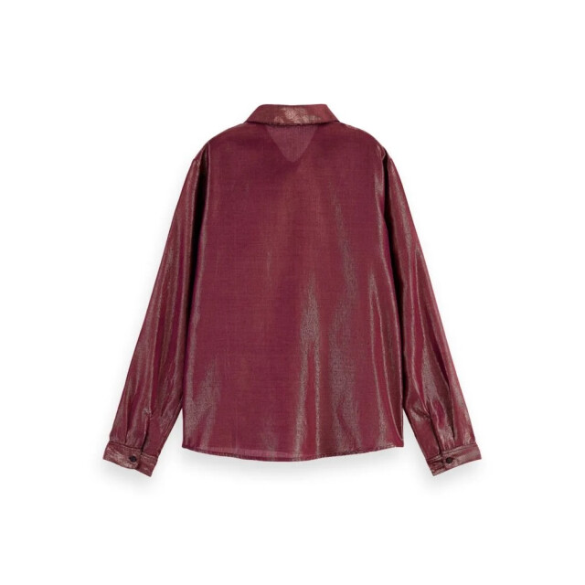 Scotch & Soda 168822 5115 scotch and soda cotton lurex regular fit shirt aubergine sunset 168822 5115 large