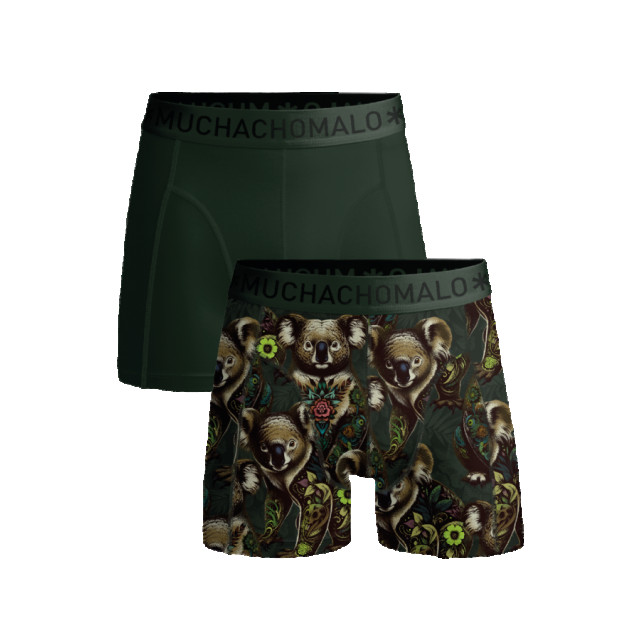 Muchachomalo Men 2-pack boxer shorts koala - Print/Green/Men 2-pack Boxer Shorts print/ large