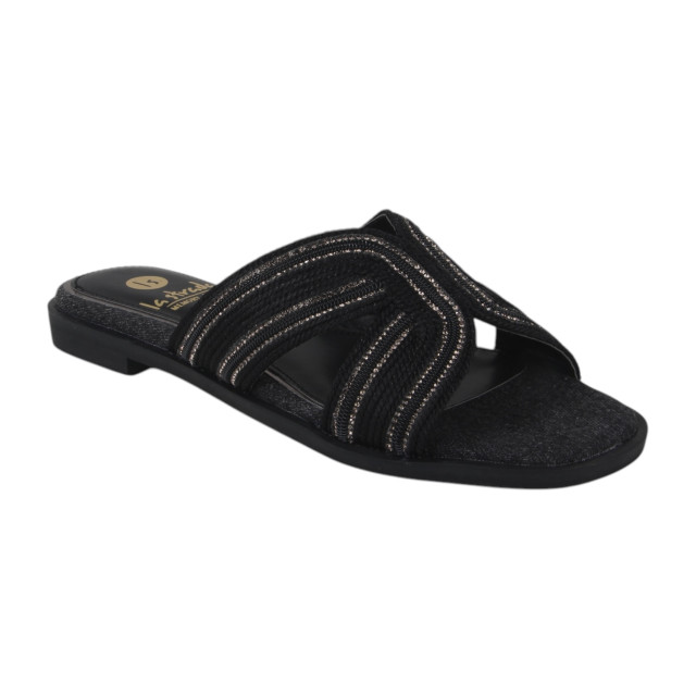 La Strada 2401931-1001 black/pewter dames slippers La Strada 2401931-1001 BLACK/PEWTER large