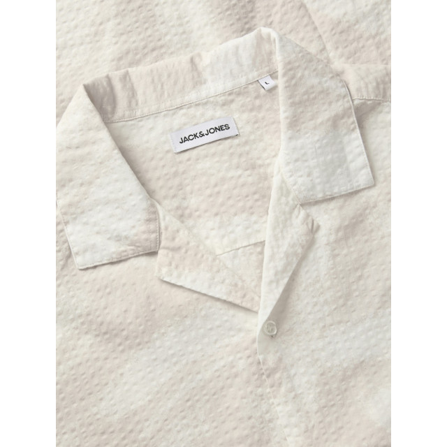 Jack & Jones Jjalberto seersucker resort shiirt ecru dessin 5319.08.0002 large