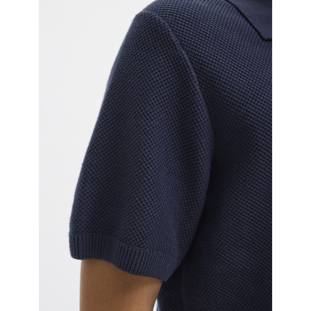 Jack & Jones Jprcceaston knit split neck ss sn navy 5369.37.0007 large