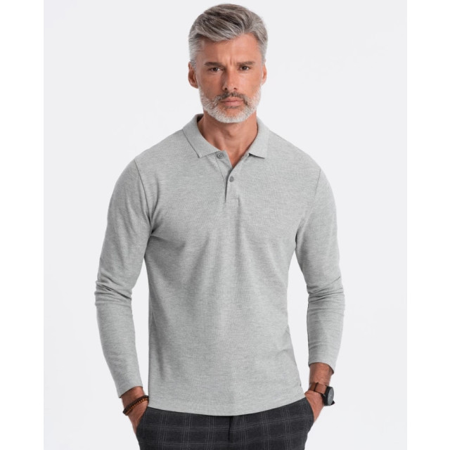 Ombre Poloshirt heren longsleeve - delio OM-0114-3 large