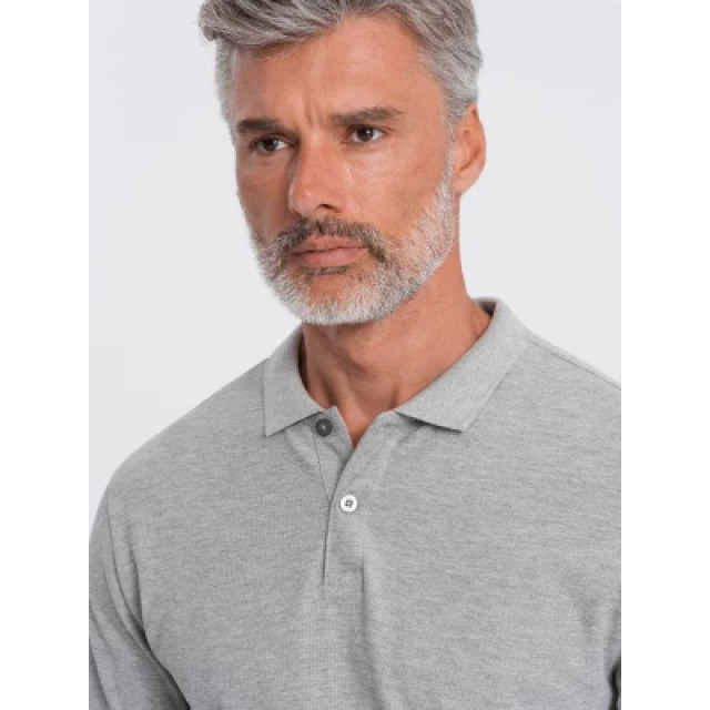 Ombre Poloshirt heren longsleeve - delio OM-0114-3 large