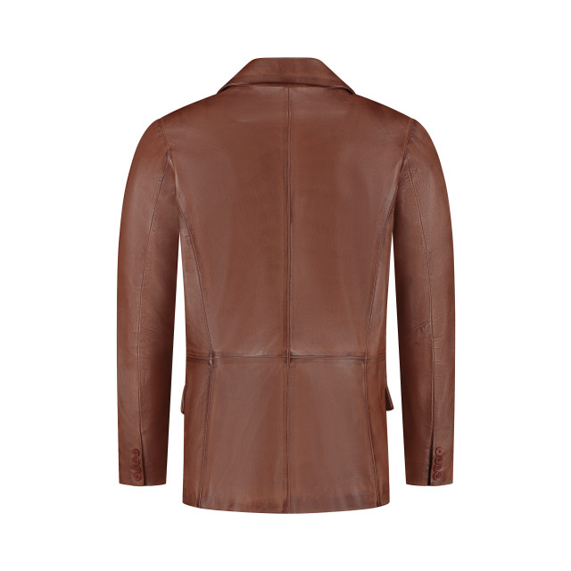 Cycas D'or Leren colbert blazer heren hypeblazerbrown large