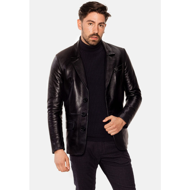 Cycas D'or Leren blazer colbert heren hypeblazerblack_s large