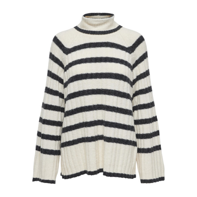 Jacqueline de Yong Jdymiley ls long stripe pullov knt ecru dessin 4219.08.0044 large