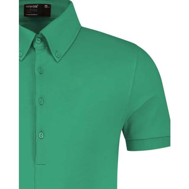 Morse code Alpha 1 jersey polo met korte mouwen 099702-001-L large
